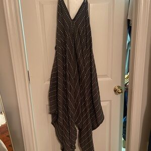 Cost Plus World Market Black and White Asymmetrical Romper